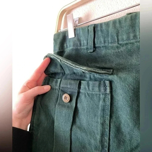 ACNE STUDIOS BLÅ KONST Janou Over Green Denim Cargo Pocket Mini Skirt Size 36 - Picture 5 of 8